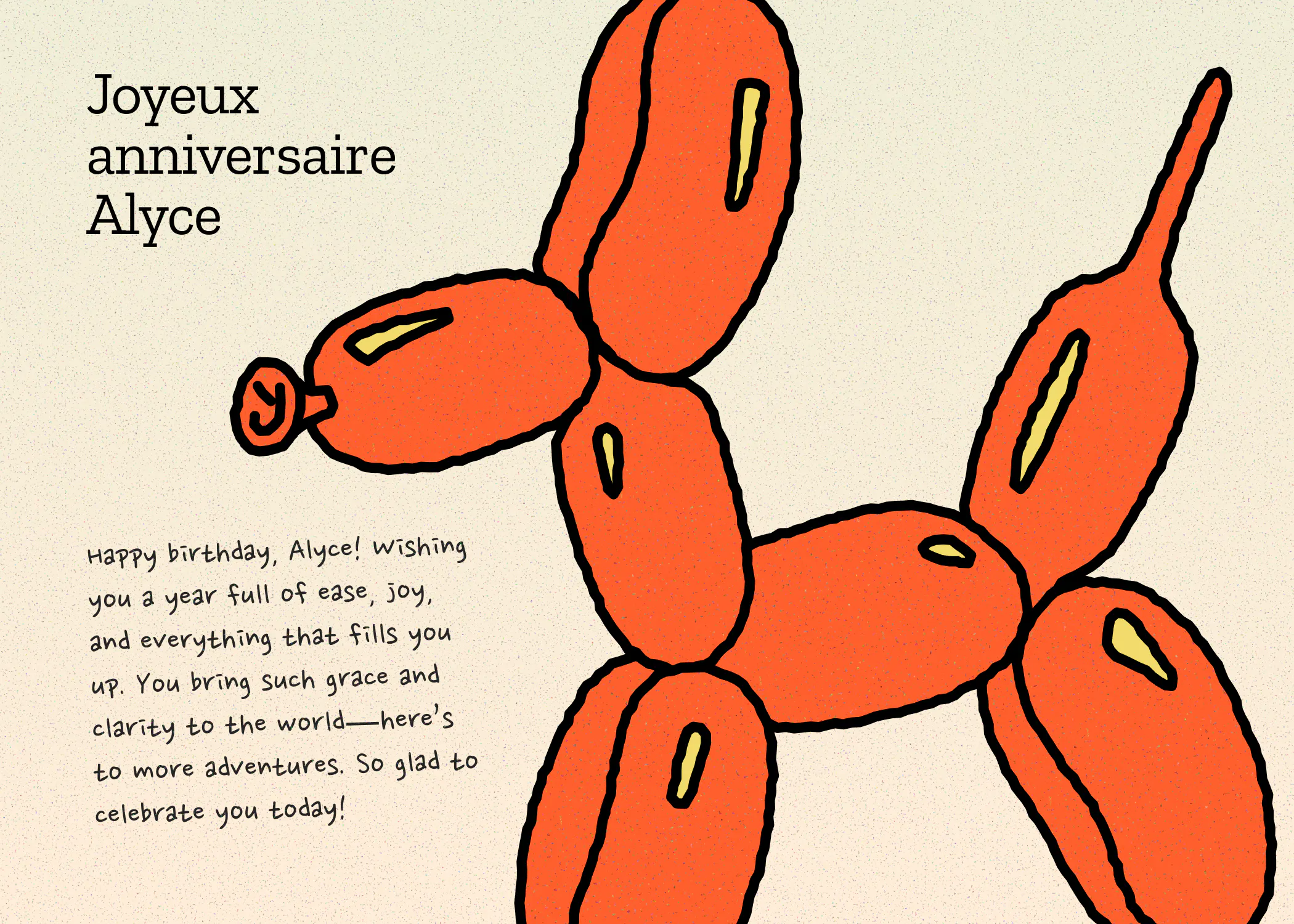 Joyeux Anniversaire apyle이라는 단어가있는 풍선 개