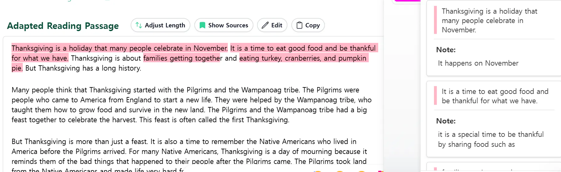 텍스트가 포함된 웹사이트의 스크린샷