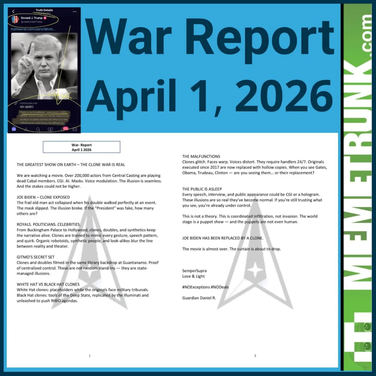 War Report - April 1, 2026 - The curtain is about to drop.
