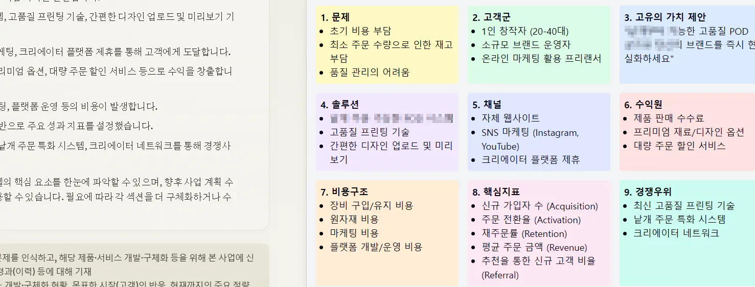 종이에 적힌 한국어 단어 목록