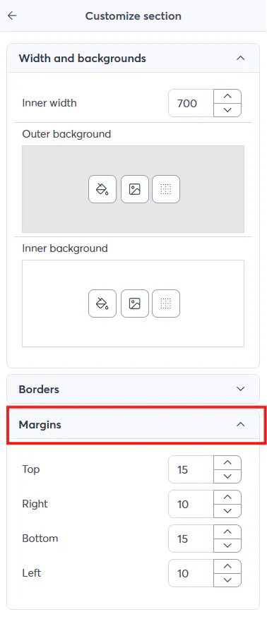 How do I merge two sections together?