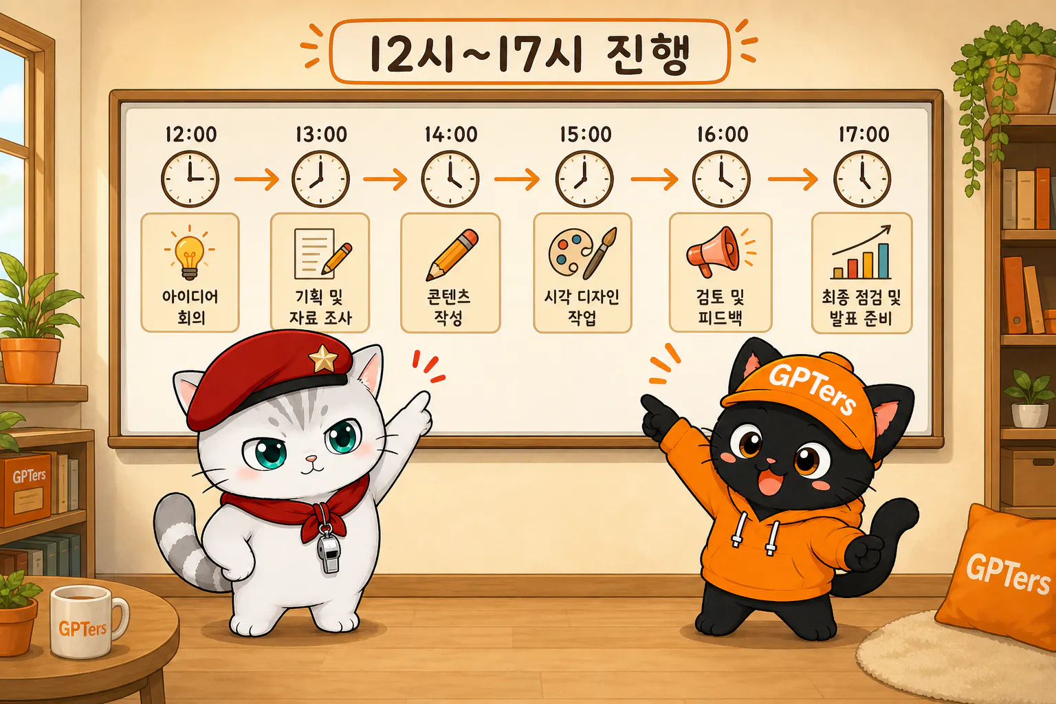 진행 순서 타임라인 - 뽀짝이와 뽀야