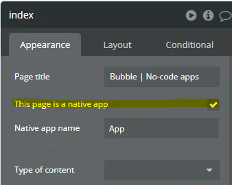 페이지에 강조표시된 기본 앱 옵션이 있습니다.
