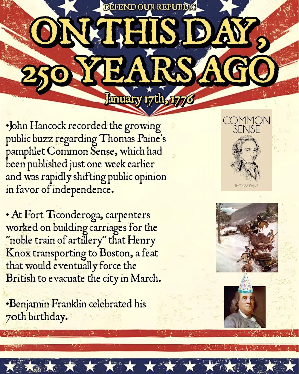 On This Day 250 Years Ago Today!