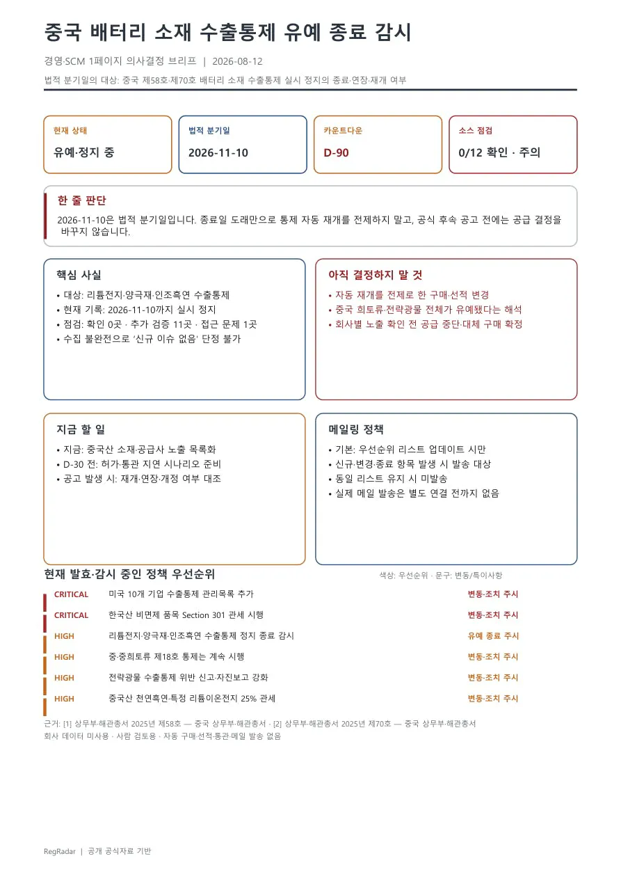 한국어와 중국어가 적힌 종이 한 장