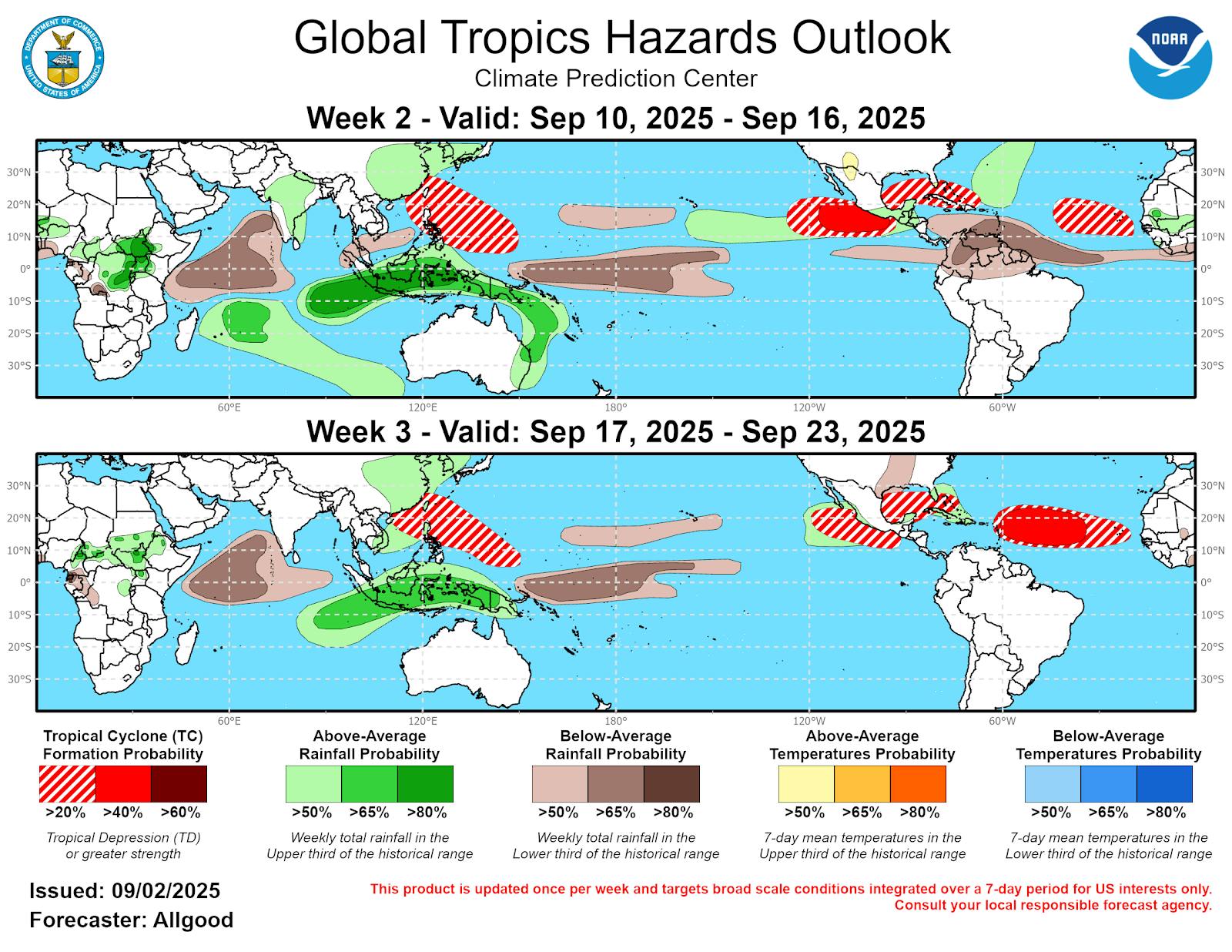 Latest Global Tropics Hazards Outlook