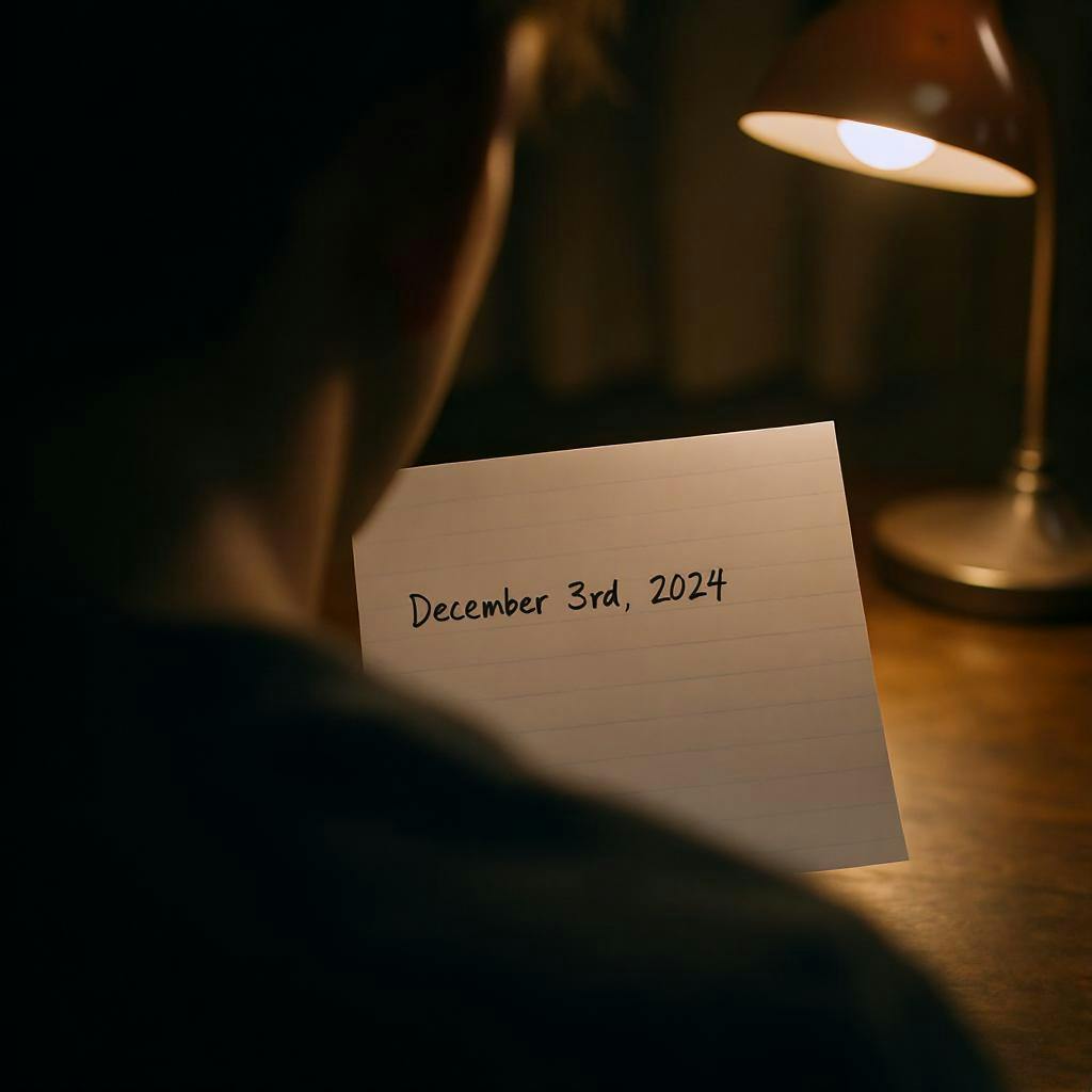 2020 년 12 월에 말하는 메모를보고있는 남자