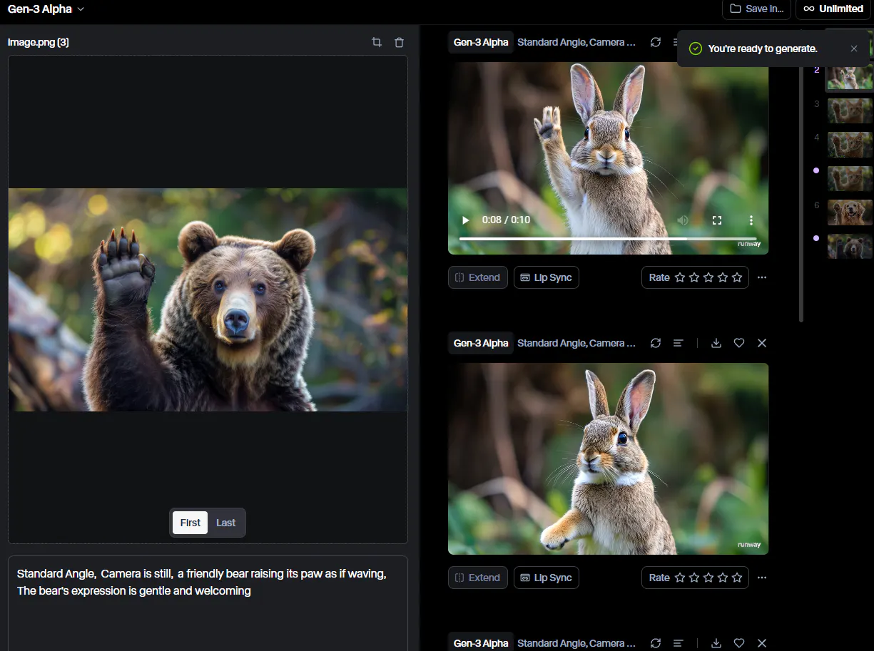 곰과 토끼가 등장하는 동영상의 스크린샷