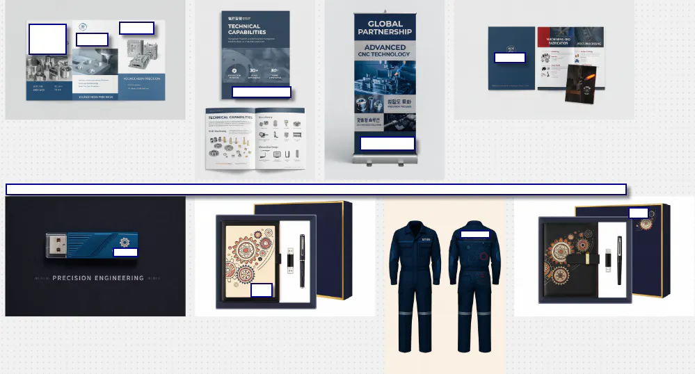 다양한 다른 항목이 흰색 배경에 표시됩니다.