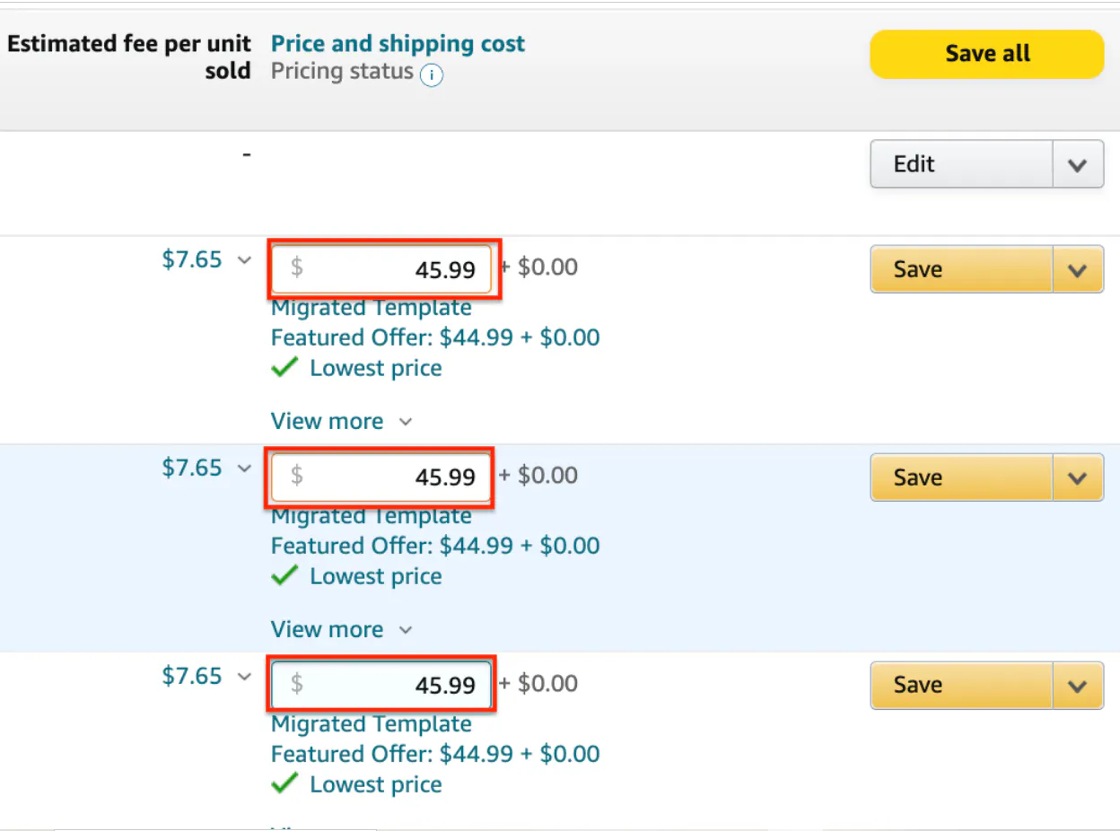 How to change price on Amazon?