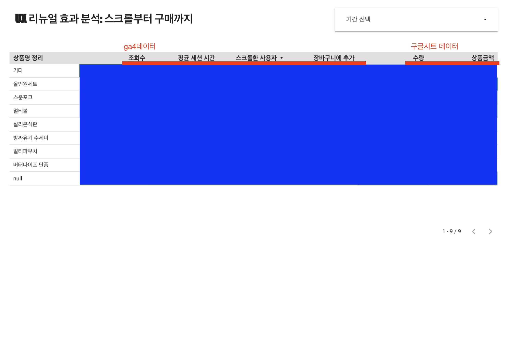파란색 배경이있는 한국 웹 사이트의 스크린 샷