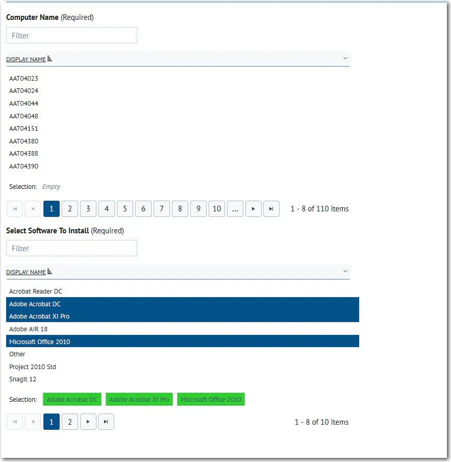 How to update a query search option and/or create a new multiple ...