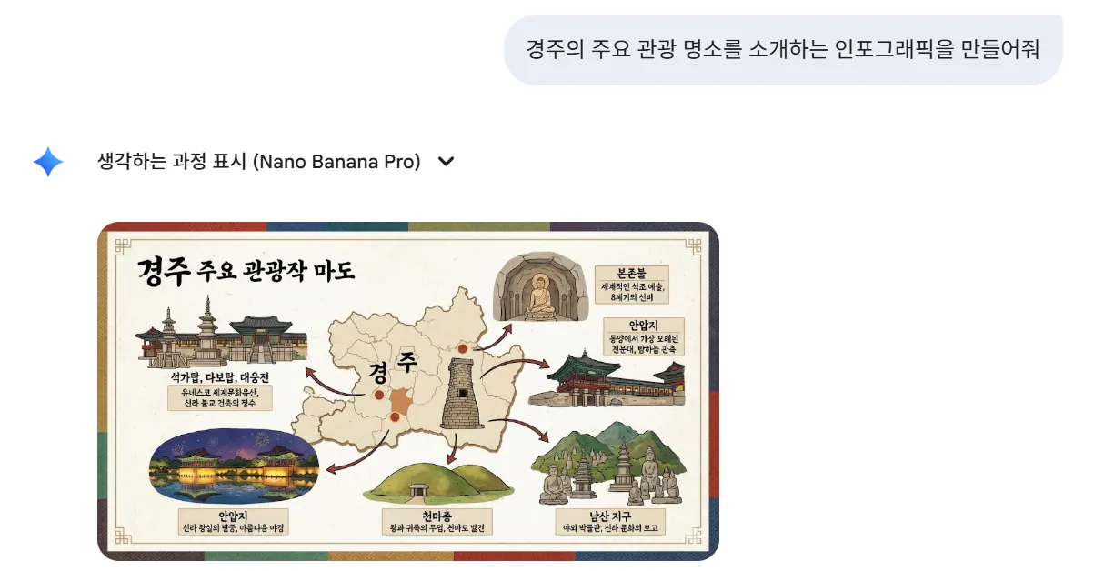 도시 지도가 표시된 한국어 문자 메시지 스크린샷