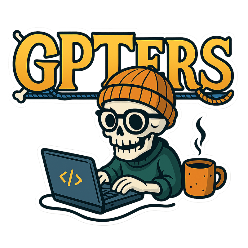 비니를 착용하고 gpters가있는 모자를 쓰고있는 골격