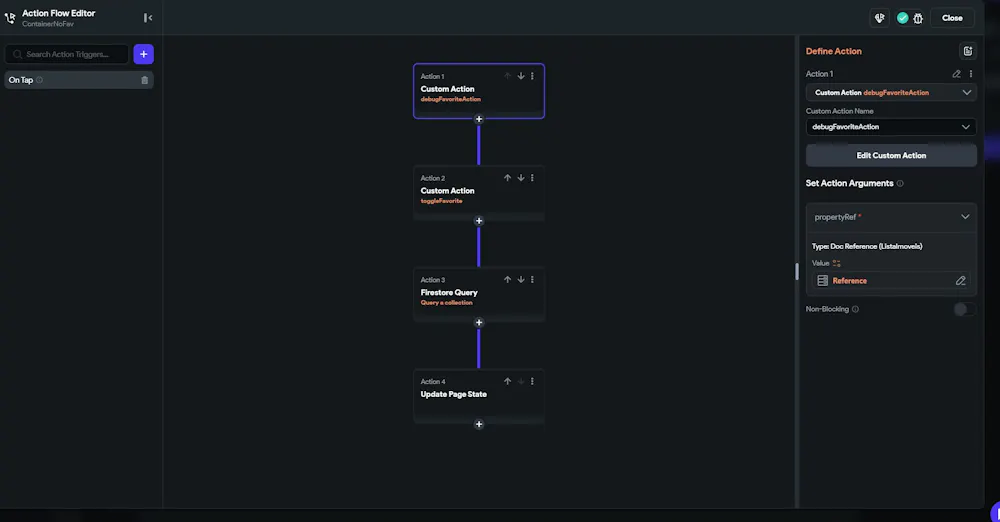 Custom Action not executing or printing in Web Build (FlutterFlow)
