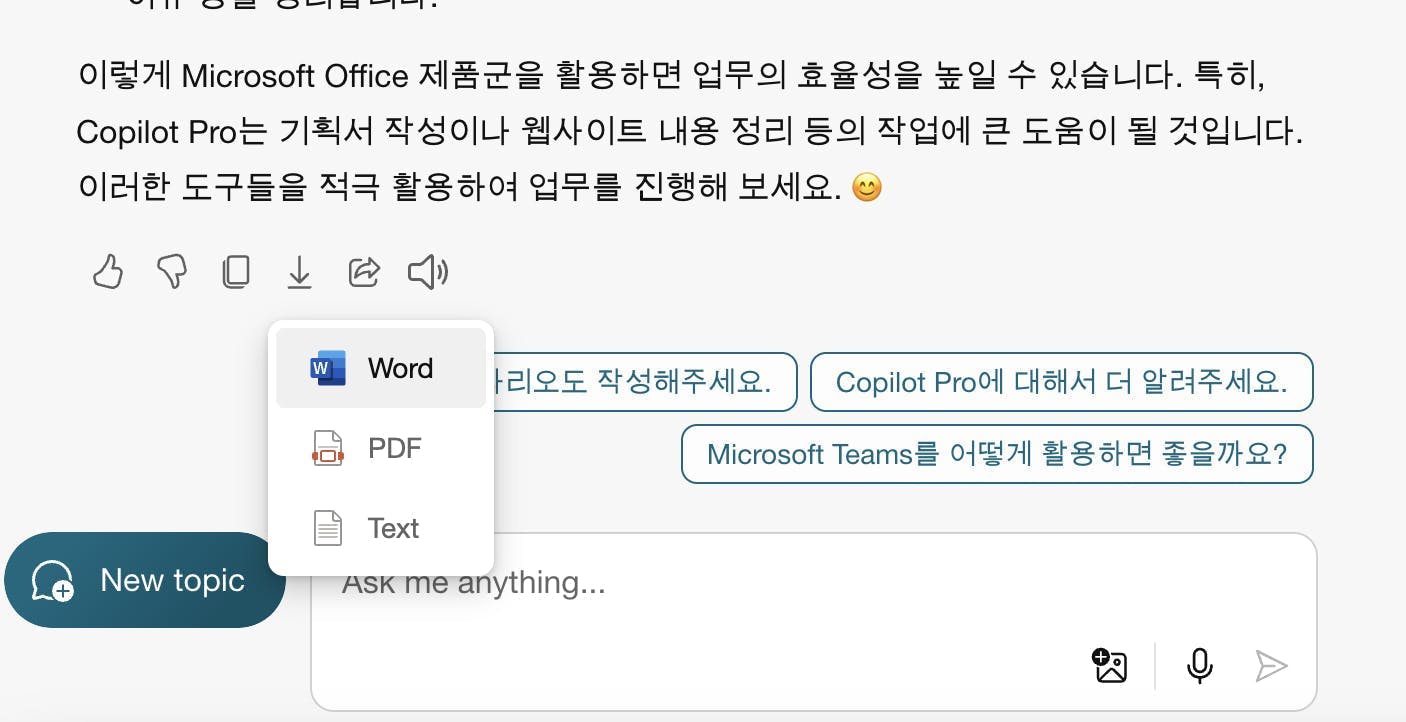 한국판 마이크로소프트 오피스 스크린샷
