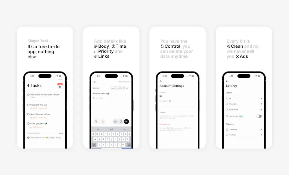 Simple Task: Minimal To-Do App