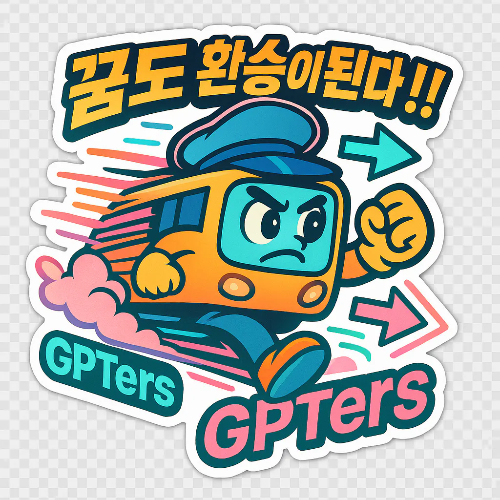 그것에 gptters라는 단어가있는 스티커