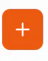 플러스 표지판이있는 주황색 버튼