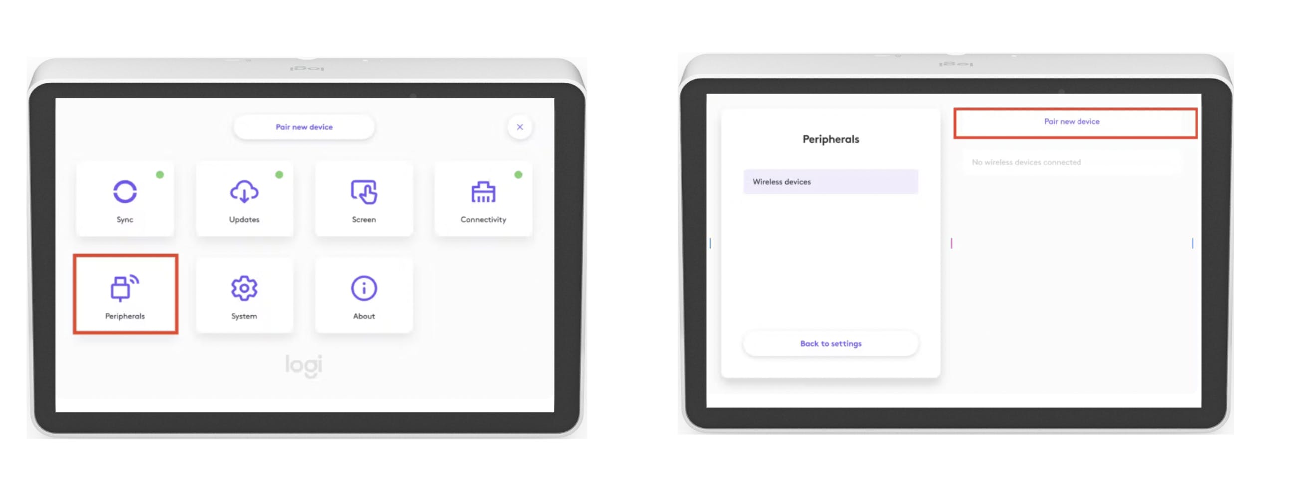 Pair New Device with  a CollabOS device