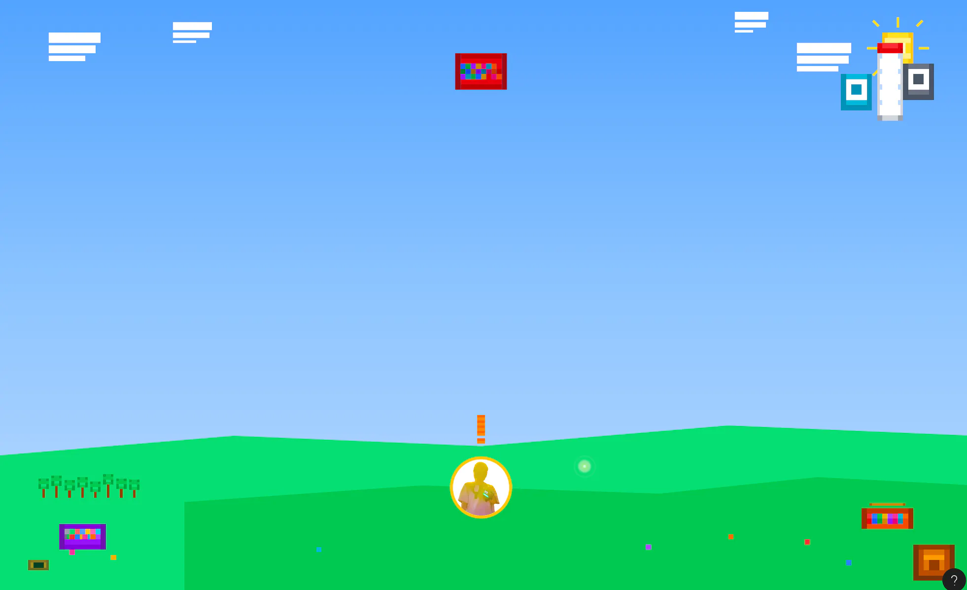 백그라운드에 비행 대상이있는 게임 스크린 샷