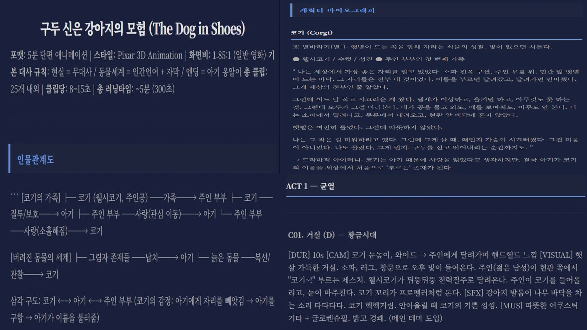 한국 웹사이트의 홈페이지