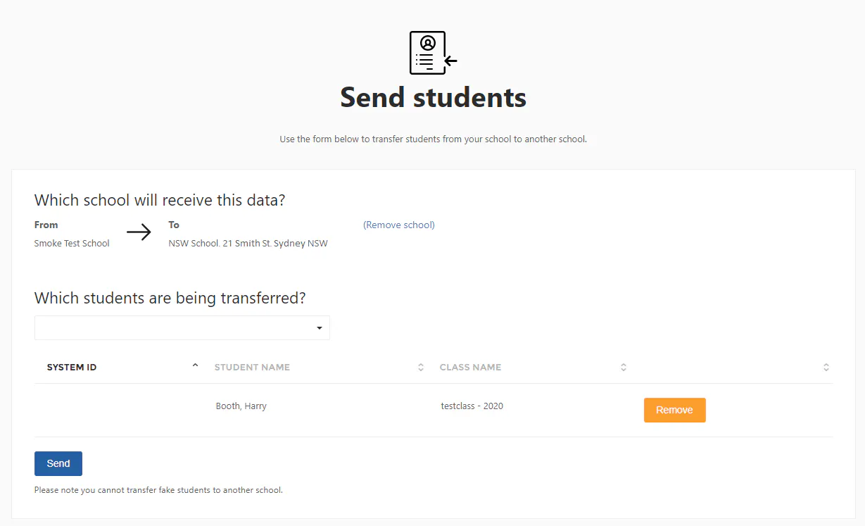 Using the Student Transfer tool