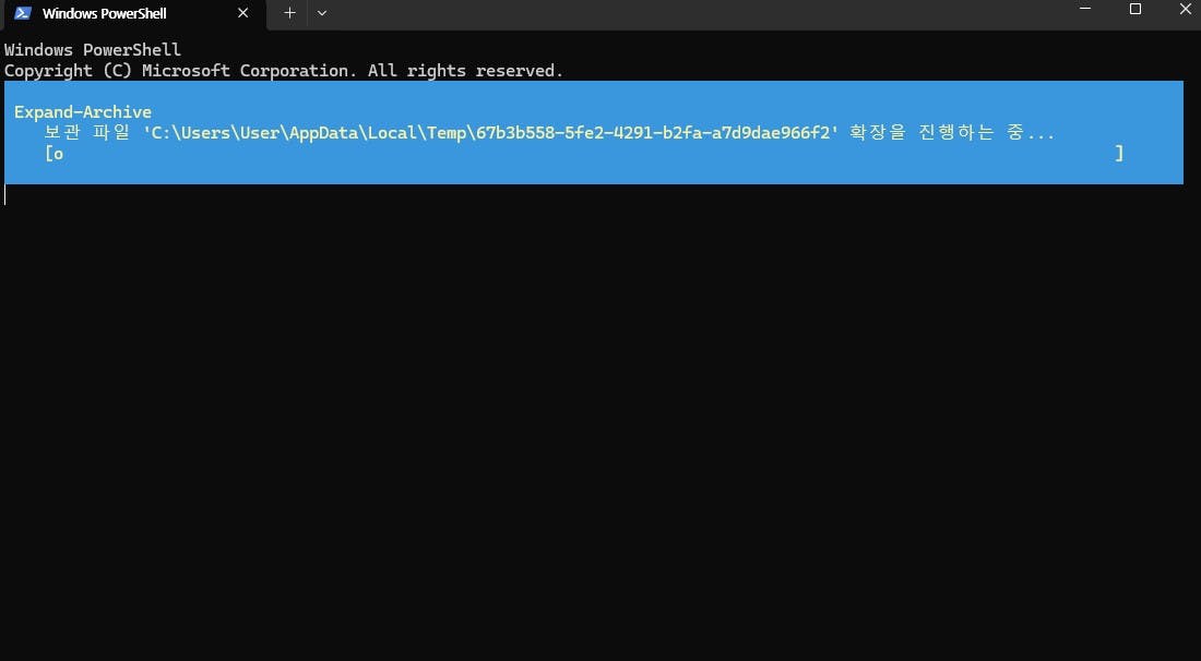 Windows 10에서 명령 프롬프트의 스크린 샷