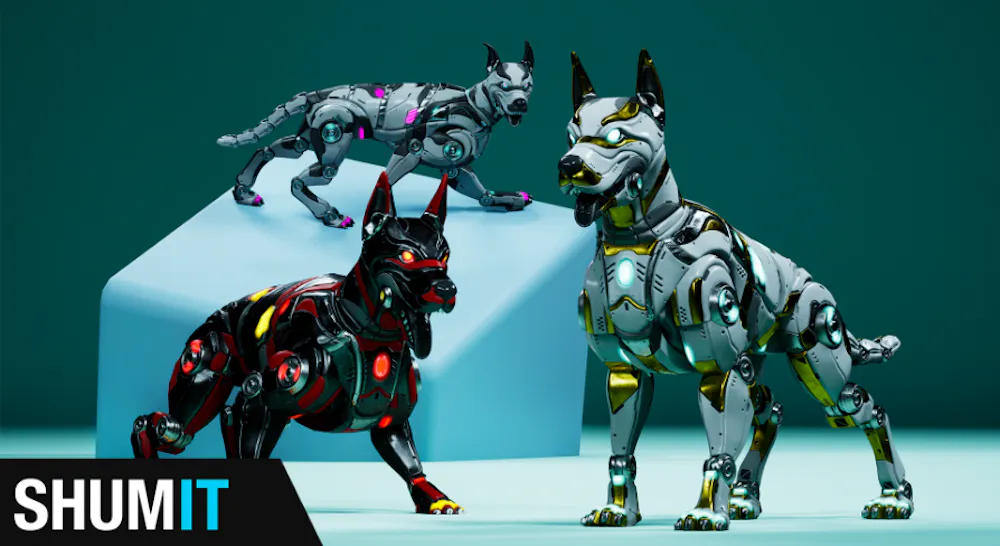 [Unreal Engine/Unity] (Game Dev Asset) Sci-Fi Dog [Free]