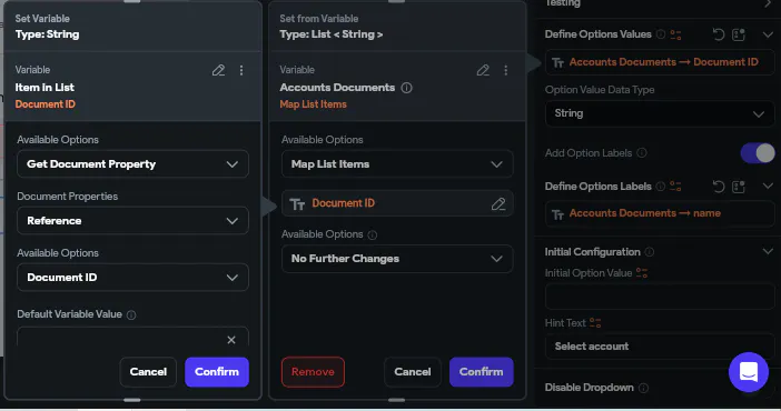 Display Document Property in Text widget based on document selection in ...