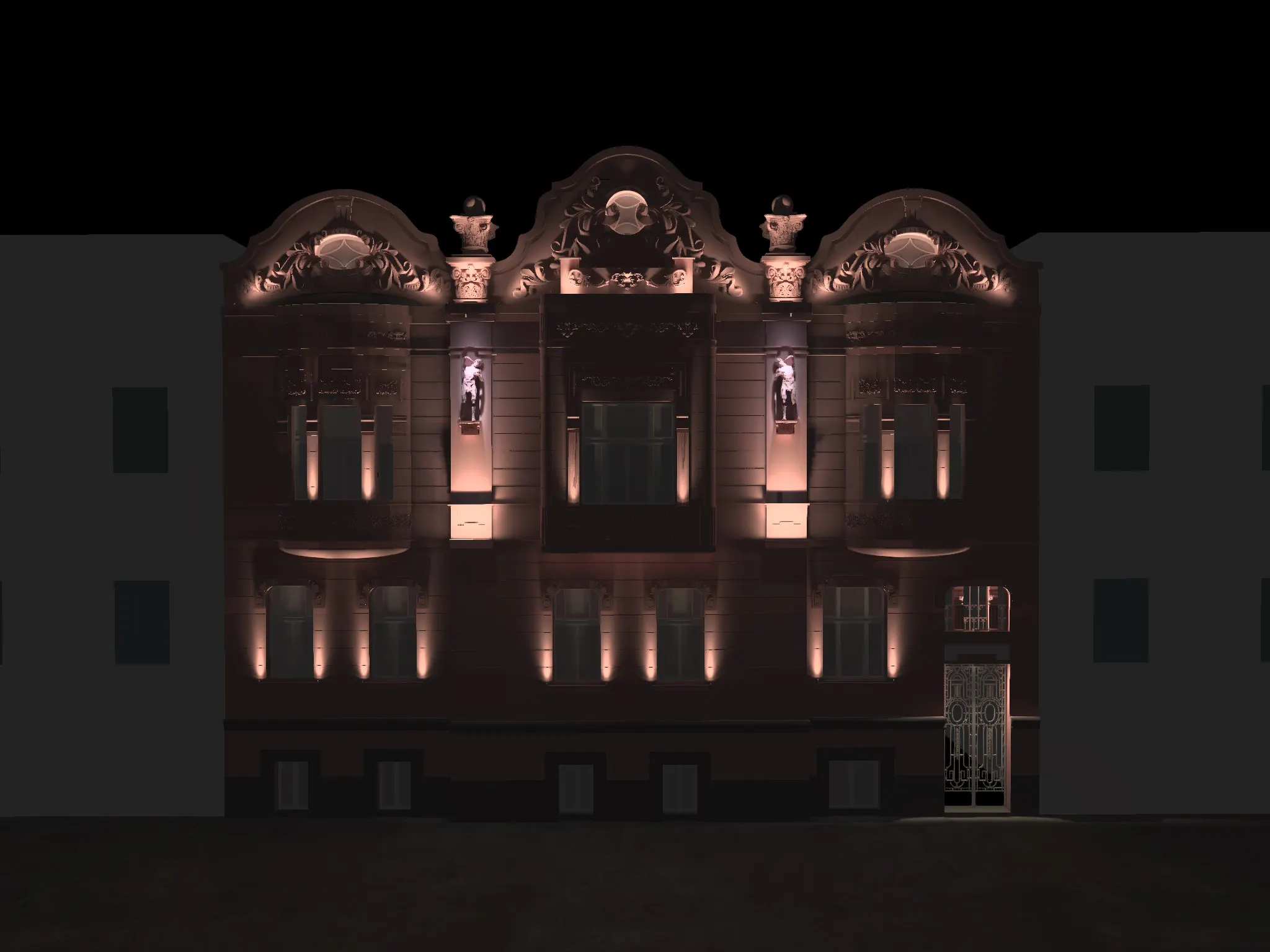Lighting design solution for the reconstruction of a residential building