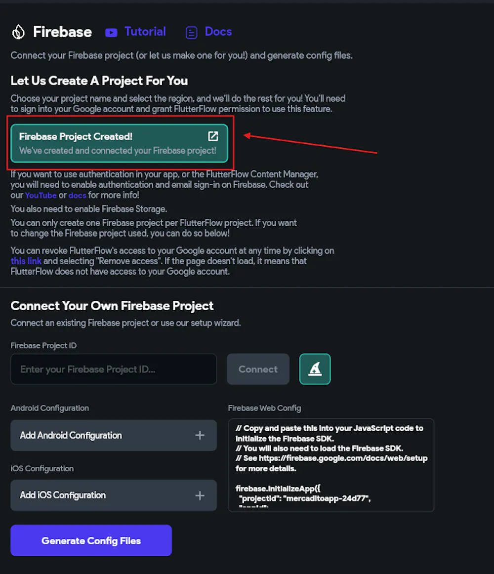 Error conexion con FIREBASE