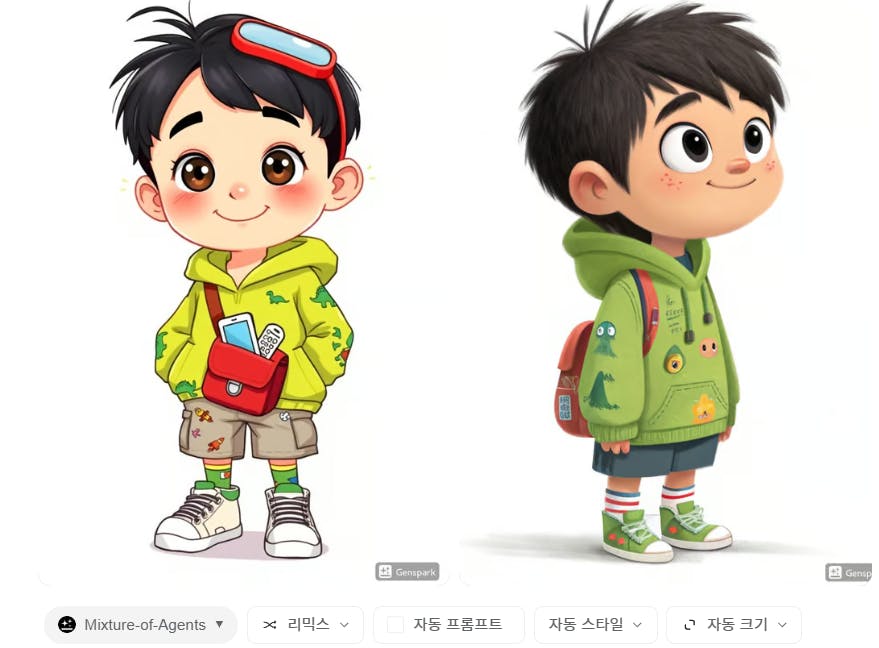 두 아시아 만화 캐릭터가 서로 옆에 서 있습니다