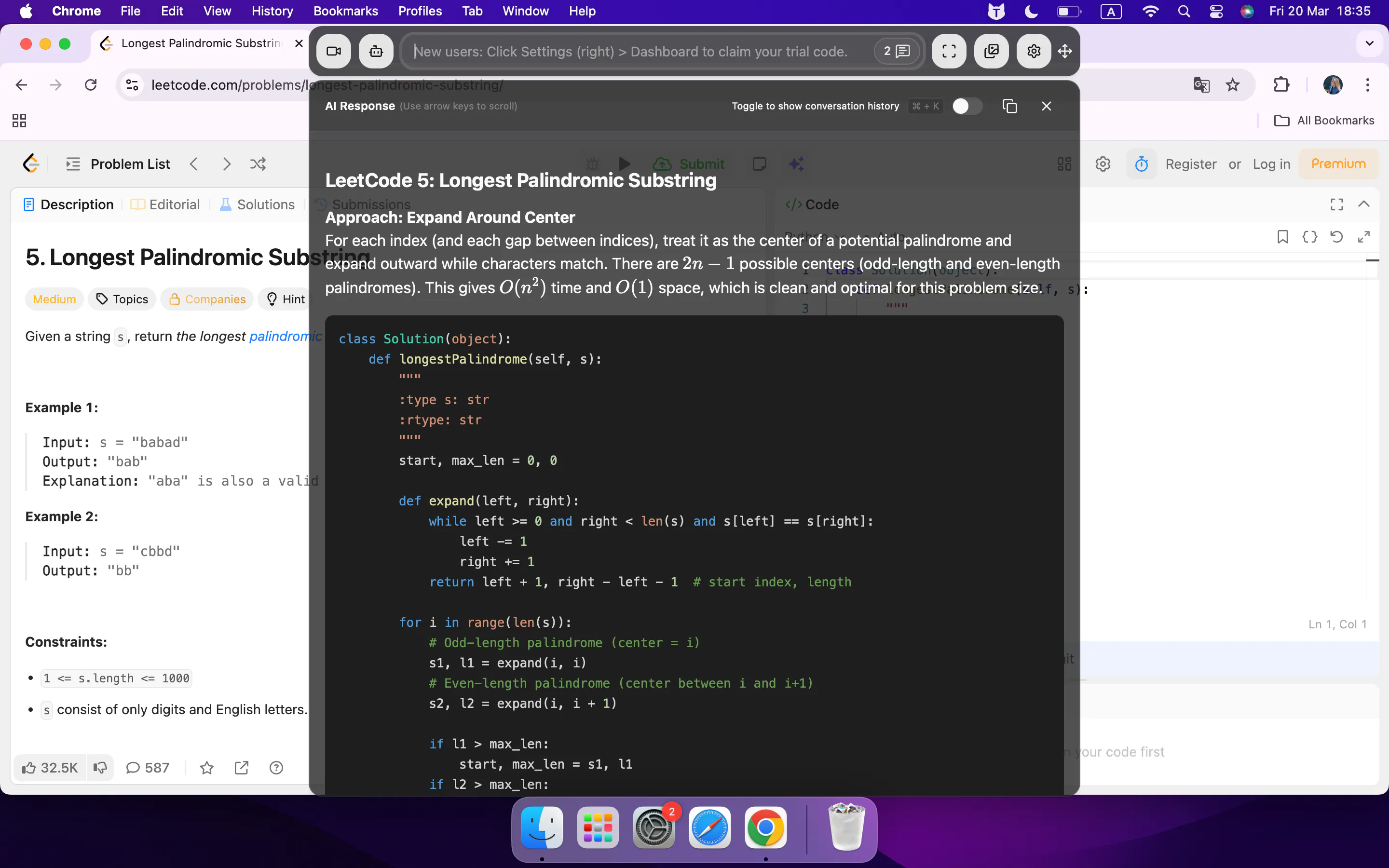 I was taking LeetCode practise with Linkjob AI to maximize efficiency