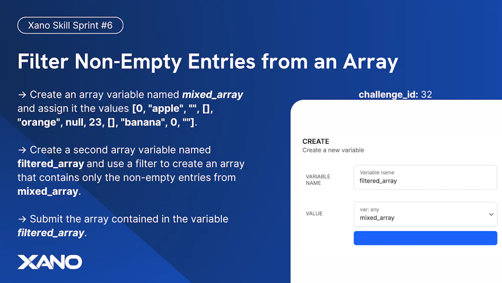 Challenge #32 - Filter Non-Empty Entries from an Array