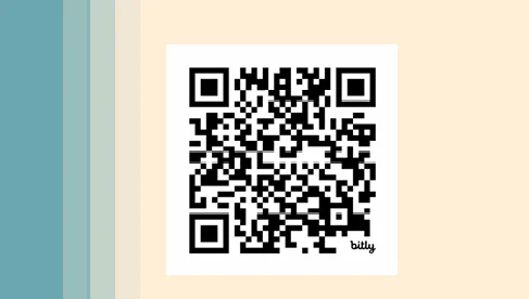 파란색과 흰색 배경의 QR 코드