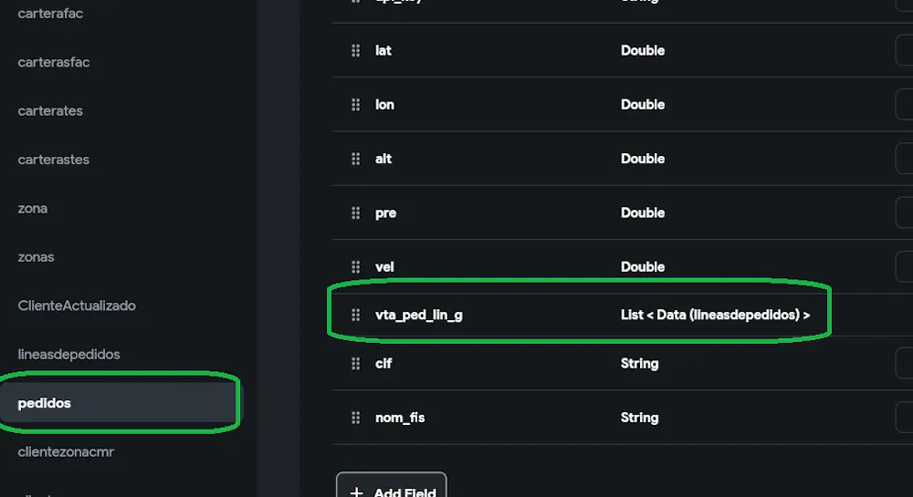 How can I show the list of items that a document has from a local variable
