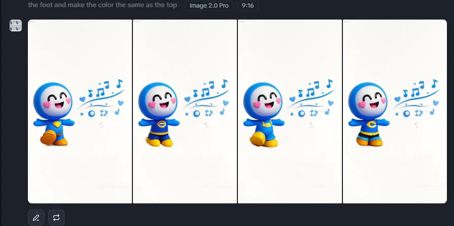 마이크를 들고 있는 파란색 캐릭터 사진