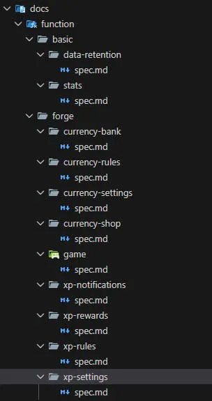 항목 목록을 보여주는 화면의 스크린샷