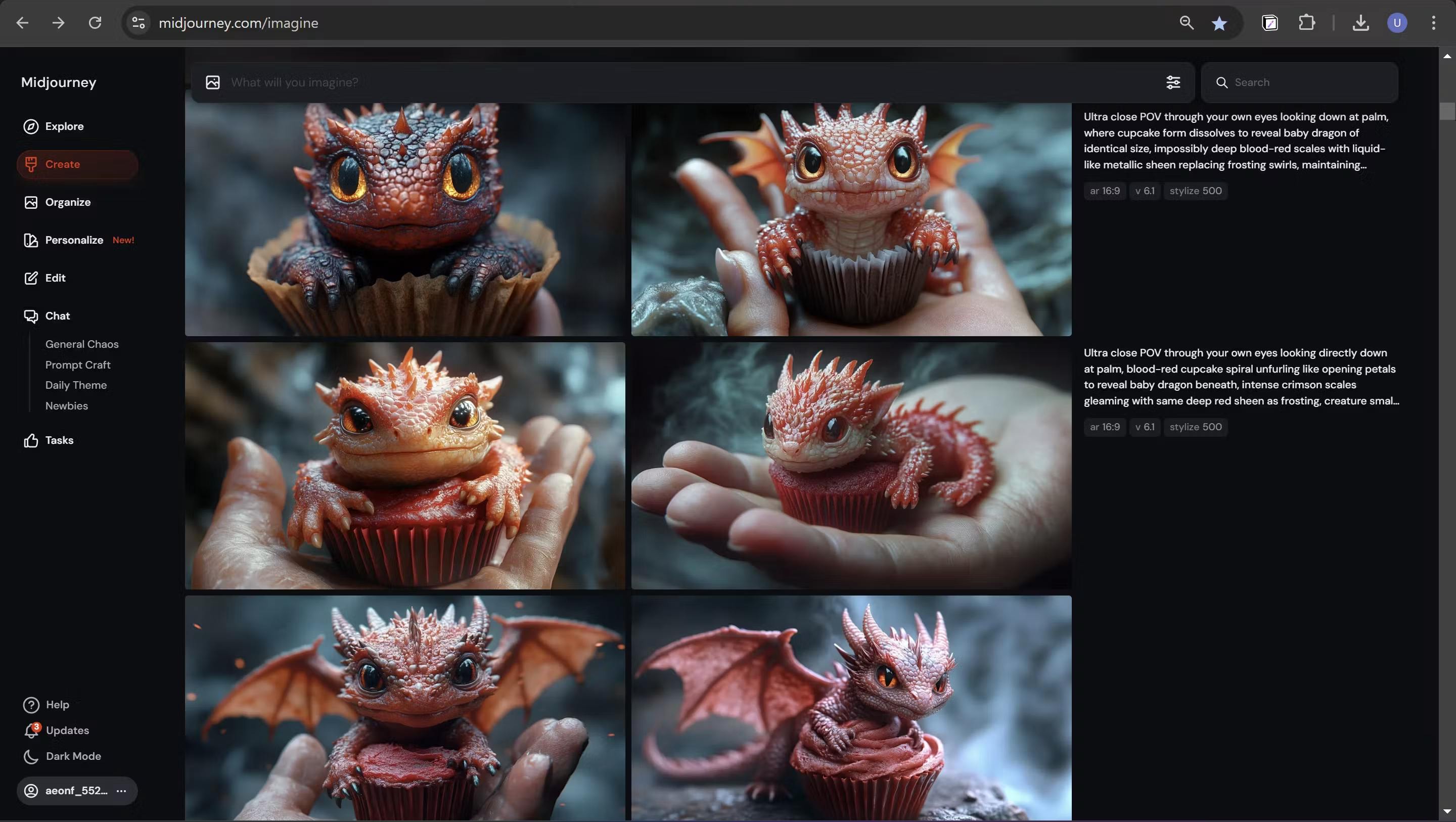 다양한 드래곤을 보여주는 웹페이지의 스크린샷