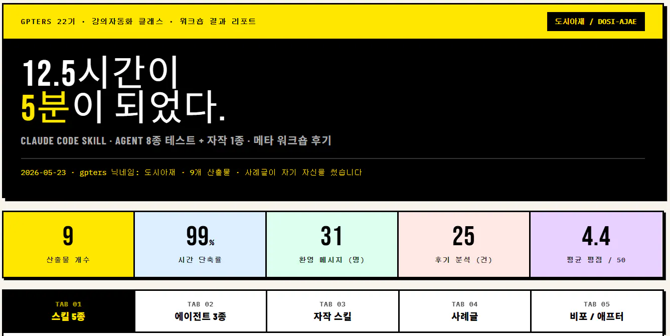 노란색과 검정색 배경의 한국 웹사이트 홈페이지