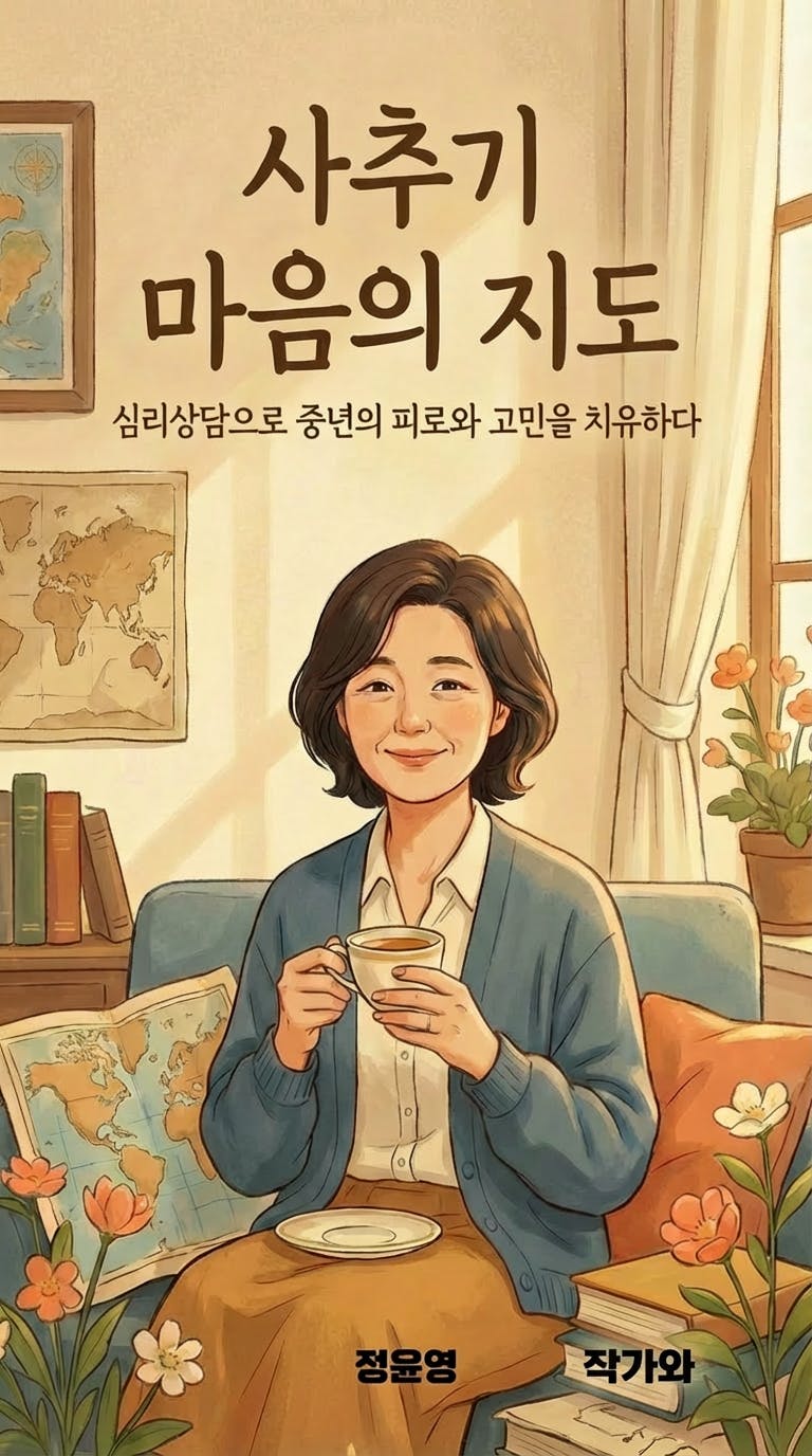 차 한 잔을 들고 있는 여자가 있는 한국 책 표지