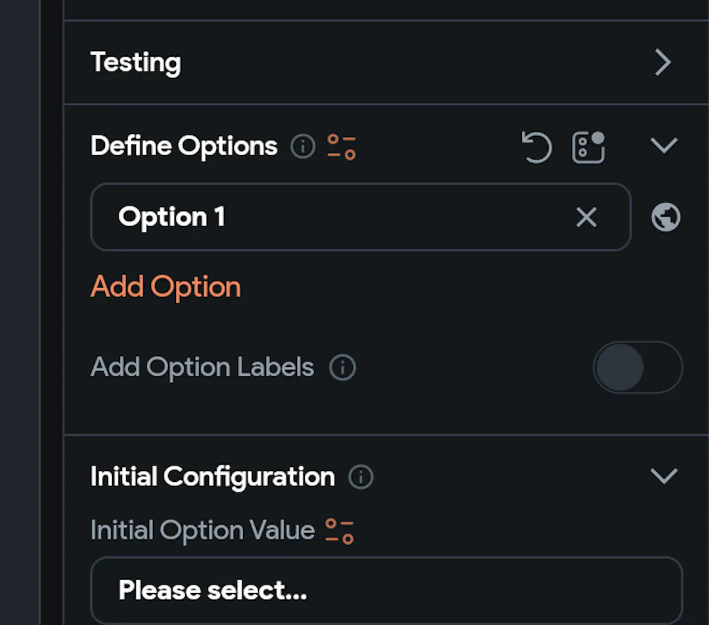 Bug or just me? Disappearing Add Options Label for dynamic dropdown