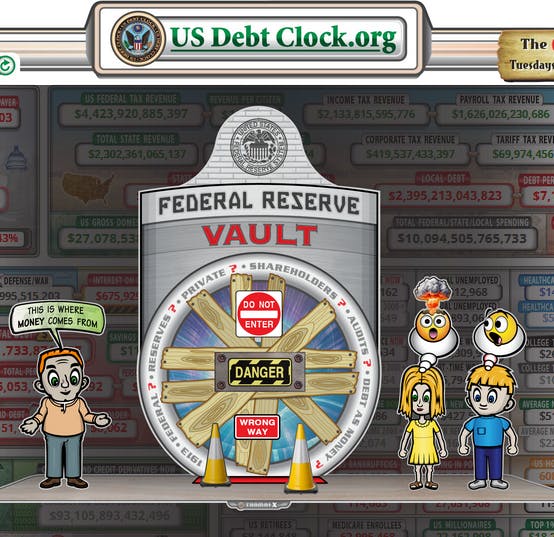 Message Currently Showing On The US Debt Clock.... 1122023