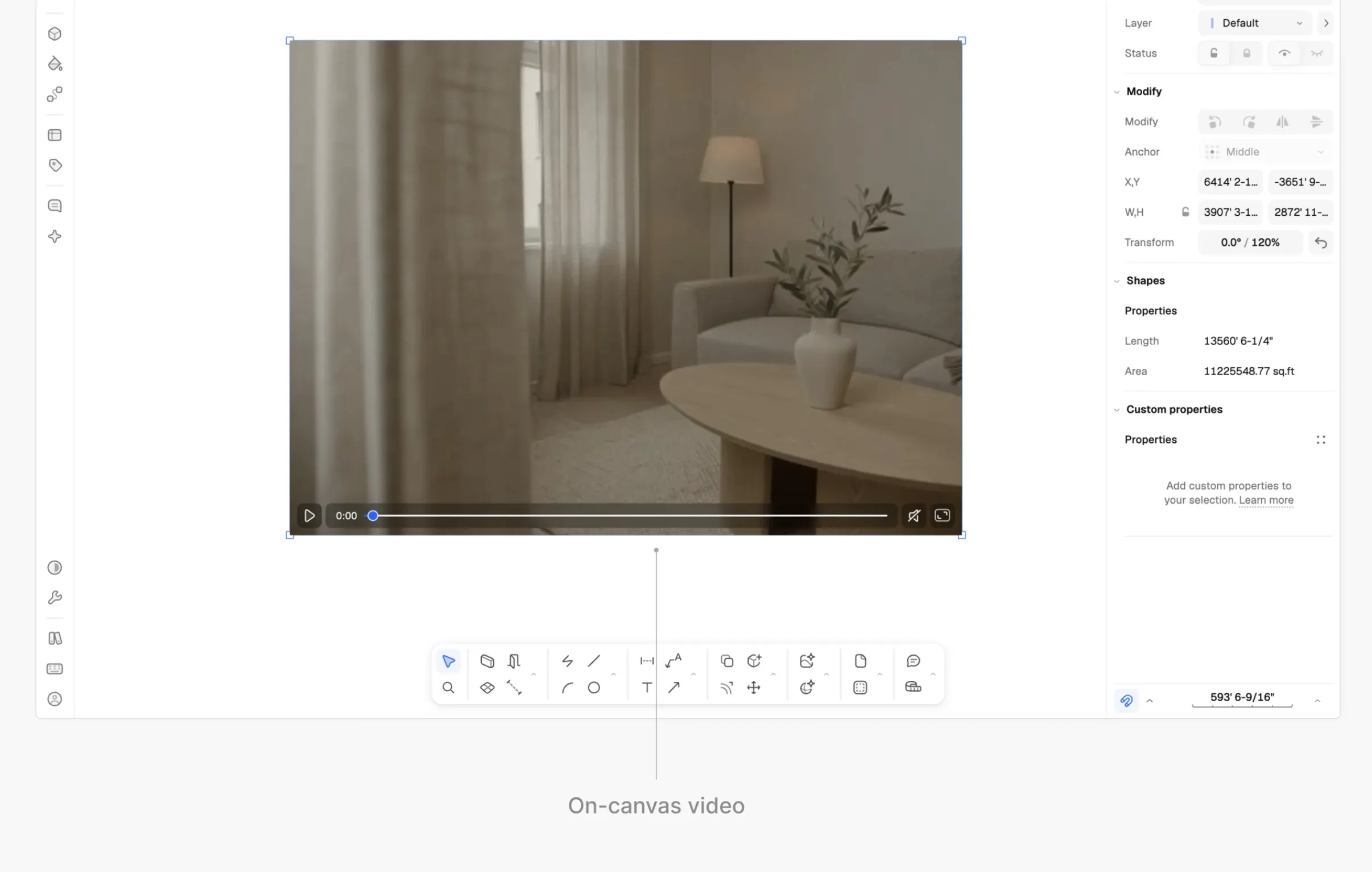 An image of a video with the expected UI to control its reproduction, introduced in the Rayon updates on August 2026