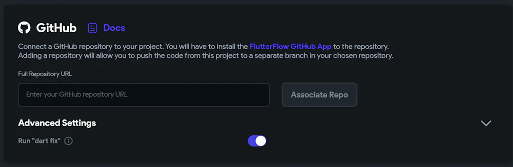 Can't connect to GitHub repo from a different branch than main?