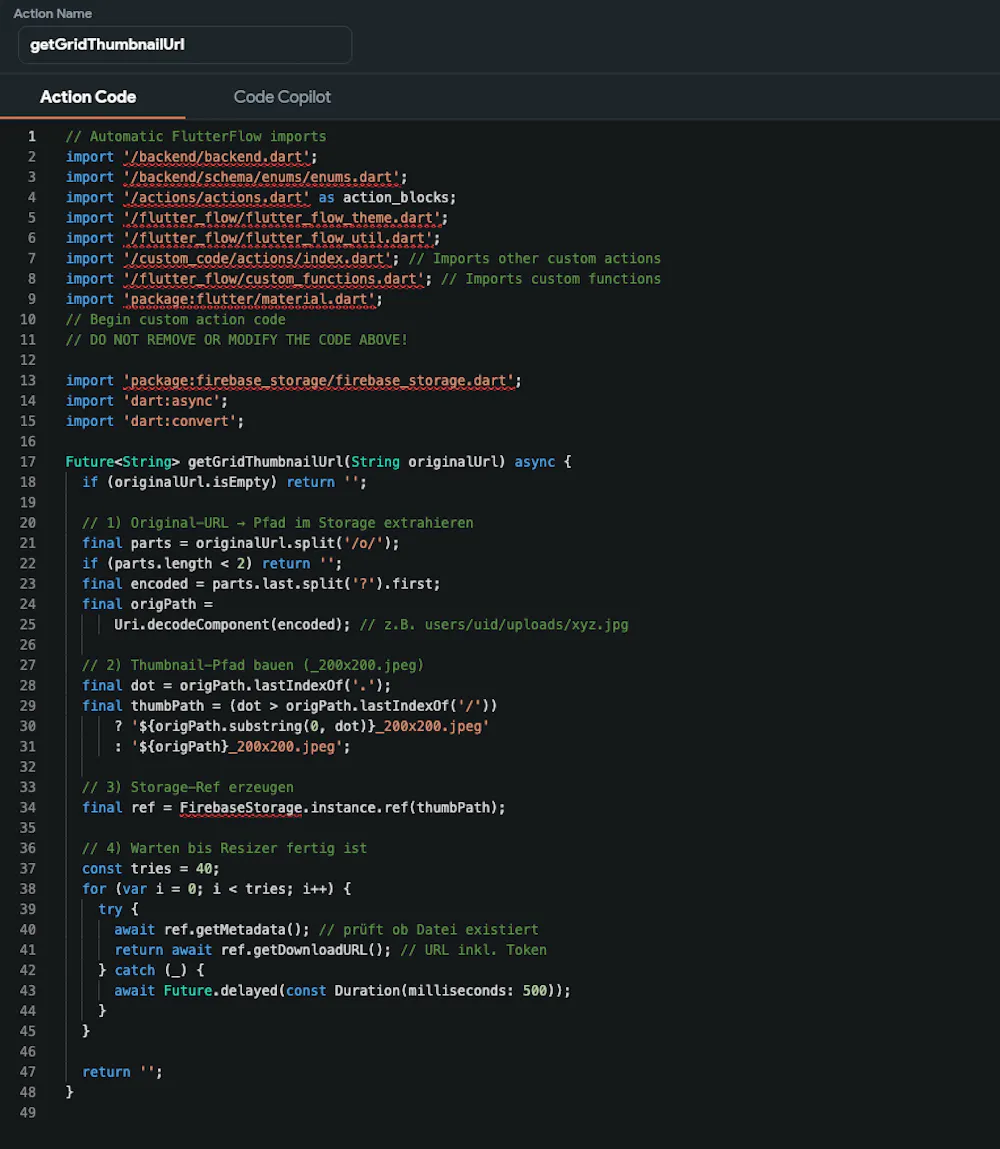Show thumbnails in staggered view