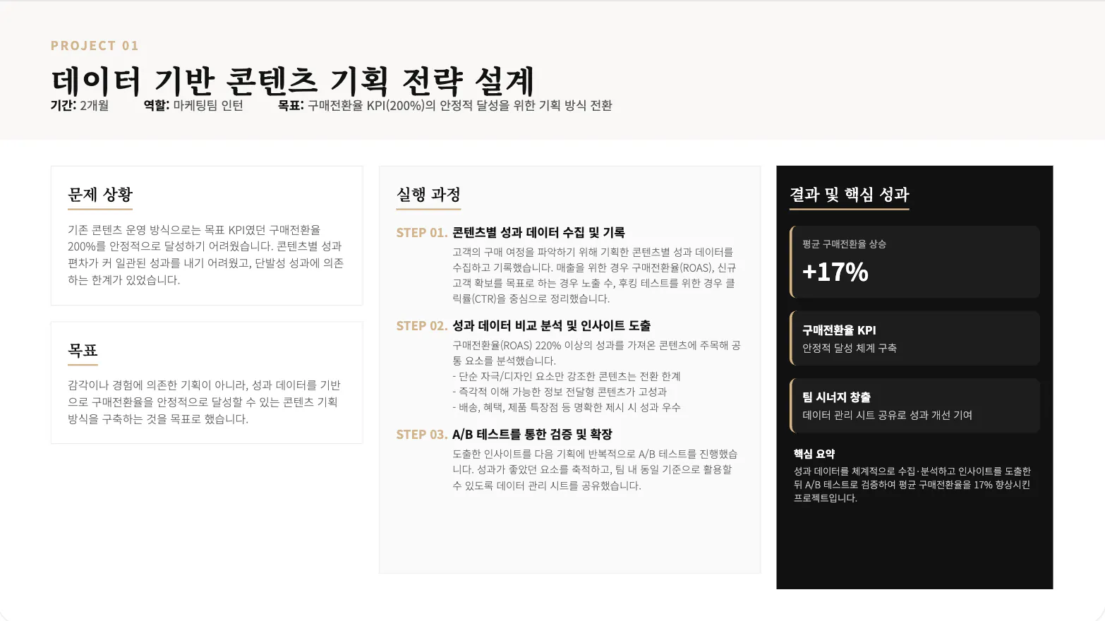 한국 웹사이트의 홈페이지