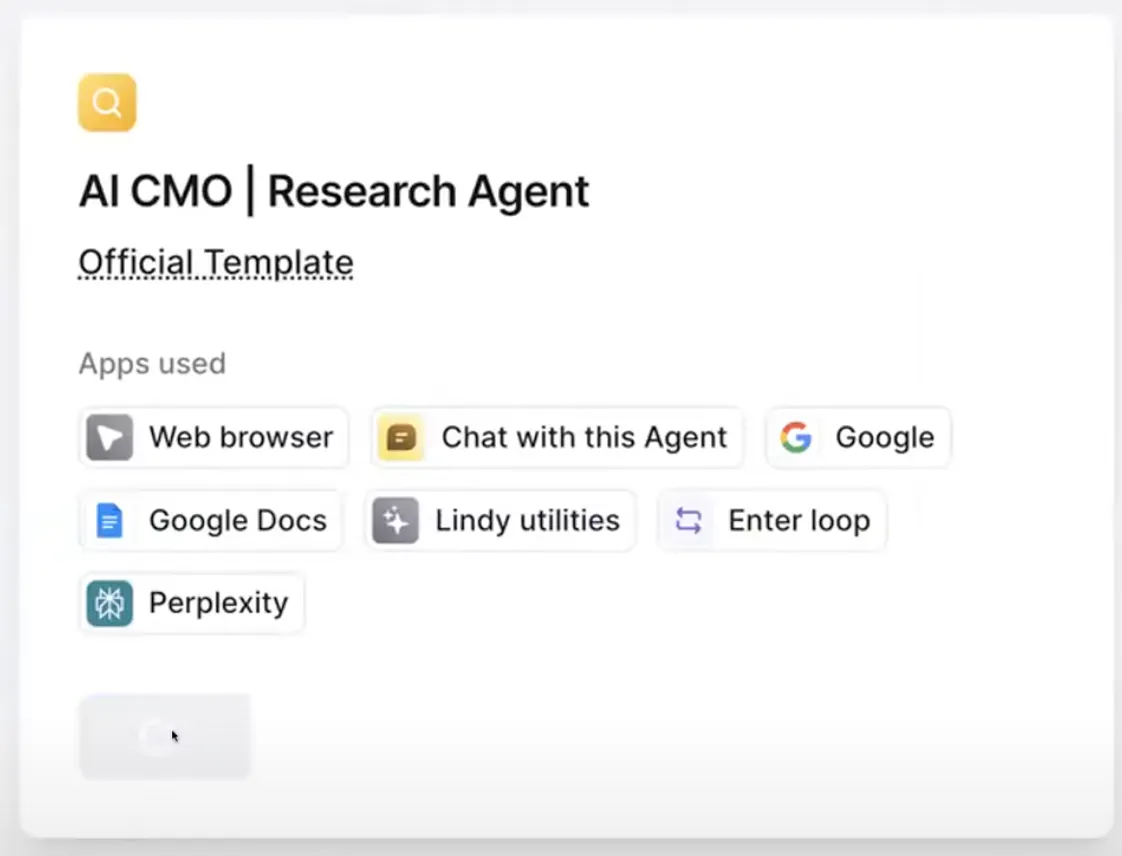 alcmo 연구 에이전트의 스크린샷