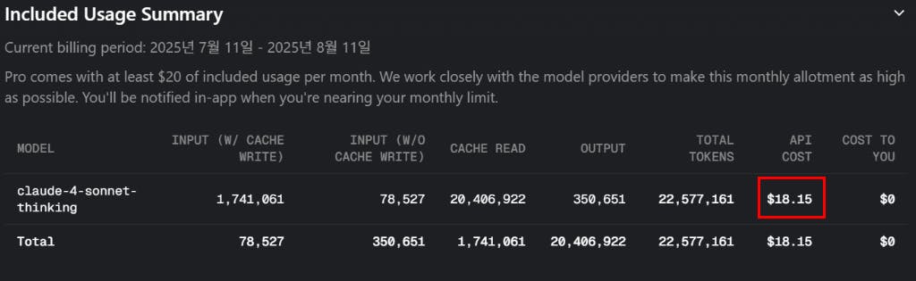 숫자가있는 테이블을 보여주는 화면의 스크린 샷